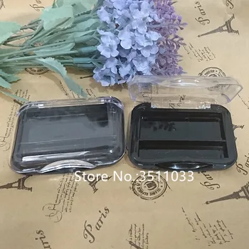 

Black Empty Plastic Cosmetic Eyeshadow Compact Container Makeup Portable Handmade Lipstick Box Small Blusher Case Clear Cap