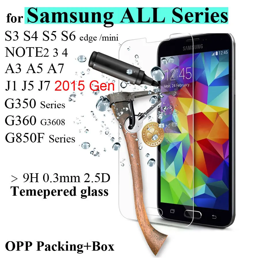 0 26mm Tempered Glass for Galaxy S3 S4 S5 S6 mini covr case font b Screen