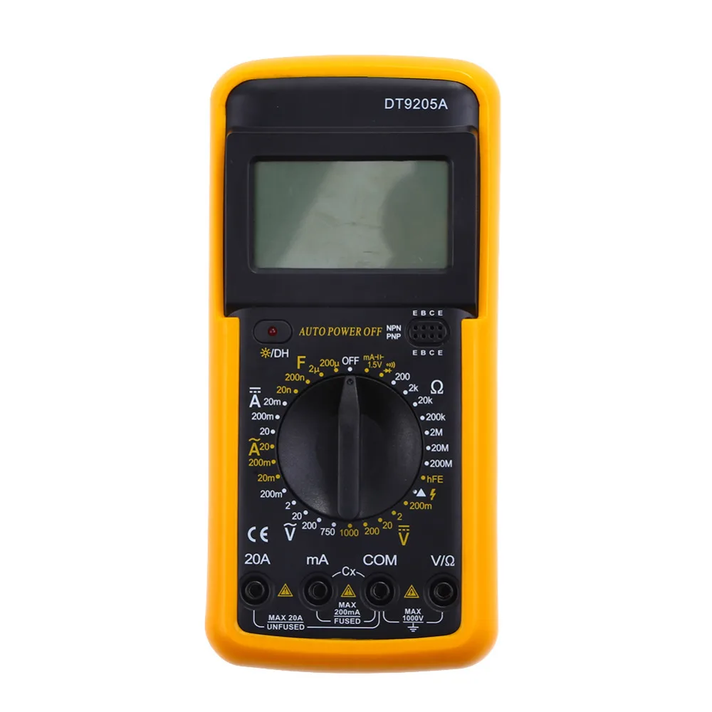 

DT-920LCD Digital Multimeter Voltmeter Ammeter Volts Amps Resistors Ohms Capacitors Farads Electric Handheld Multimeter Tester