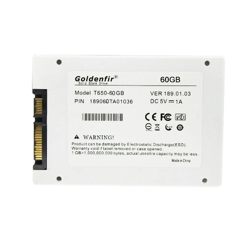 Жесткий диск Goldenfir 60 Гб 32 ГБ 120 240 SSD накопитель для ноутбука 16 2 5 дюйма Sata2 жесткий