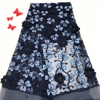 

VILLIEA African Laces Fabrics Embroidered African With Sequins French Lace Fabric With Beads 2018 African French Net Lace