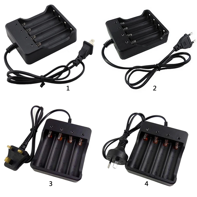 

4.2V Four Slots 18650 Battery Charger European and American Regulations Lithium Ion Battery Four Slot Line Full Battery Charger