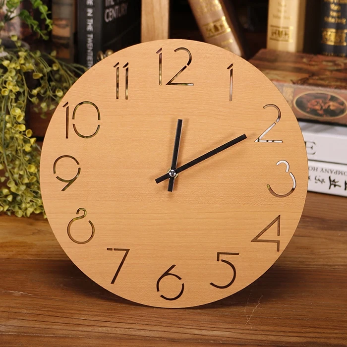 Round Wall Clock Wooden Digital Large Decorative Wall Clock Modern Round Wall Clock Wooden Digital Large Decorative Wall Clock Modern