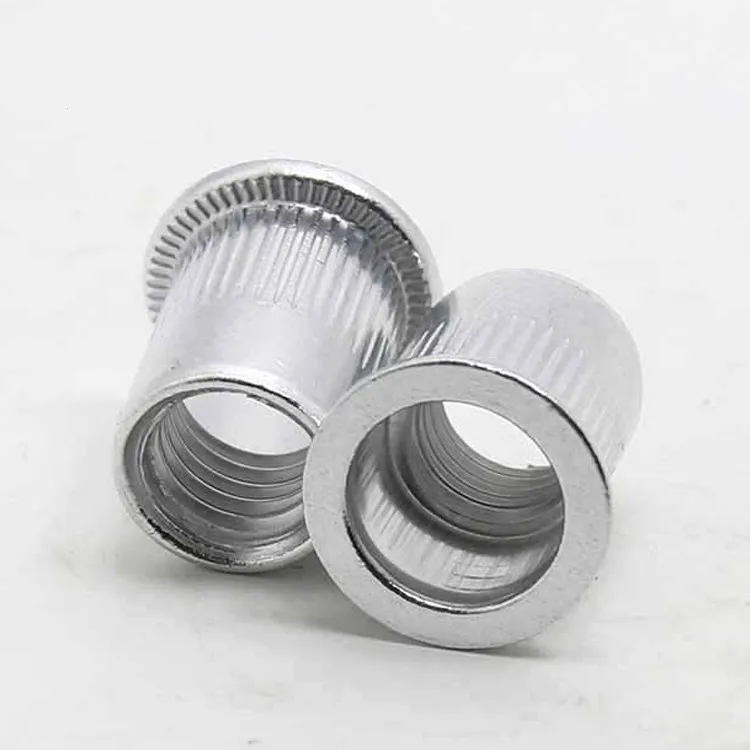 200 шт. M8 алюминиевые заклепочные гайки рифленые Rivnut плоская головка заклепки с