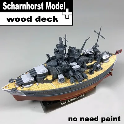 

Carton Boat Model Assembly kit German Navy Scharnhorst Battleship Building Kits With Deck No Need Gluing Painting WB-002