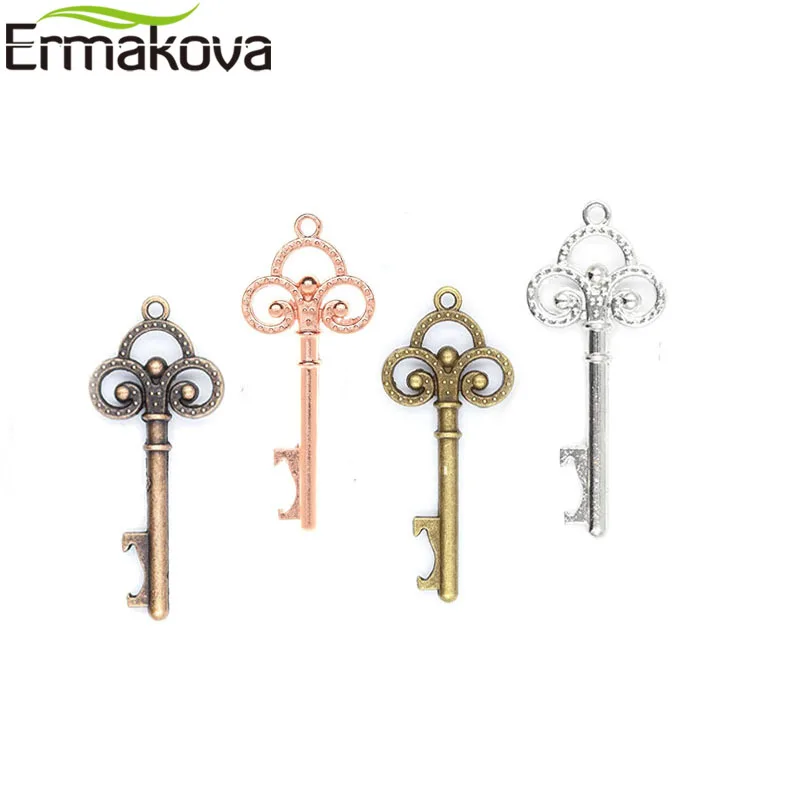 

ERMAKOVA 8 Pcs Multi-color DIY Skeleton Bottle Opener Key Bottle Opener Rustic Wedding Party Favor Souvenir Gifts