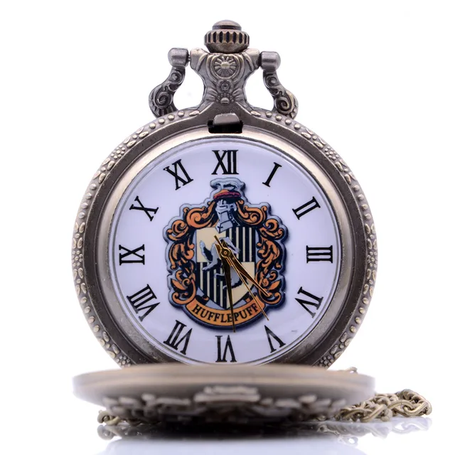 Vintage Antique Harry Potter HUFFLEPUFF Mens Womens Quartz Pocket Watch Analog P Vintage Antique Harry Potter HUFFLEPUFF Mens Womens Quartz Pocket Watch Analog P