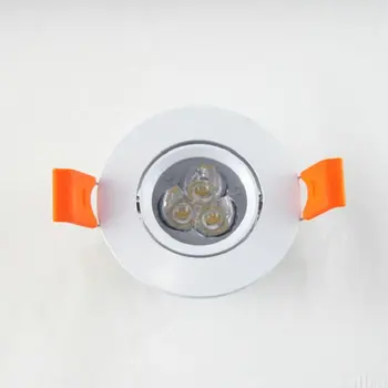 

Dimmable Recessed LED downlight 3W white shell dimming LED Spot light led ceiling lamp AC 110V 220V Free shipping