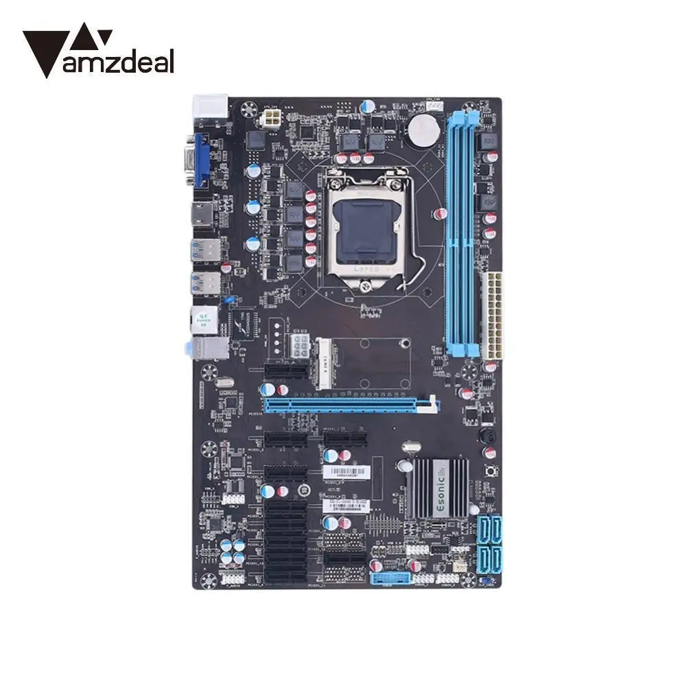 

AMZDEAL Professional B250 BTC LTC Mining Motherboard Stystemboard Mainboard Dual DDR4 LGA1151 for Core/Celeron/Pentium