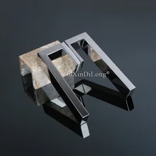 1PCS 304 Stainless steel bathroom door handles polish chrome shower room glass door handle JF1697 h007lr frameless bath room shower glass door square tube handle l shape with r 304 stainless steel polish chrome