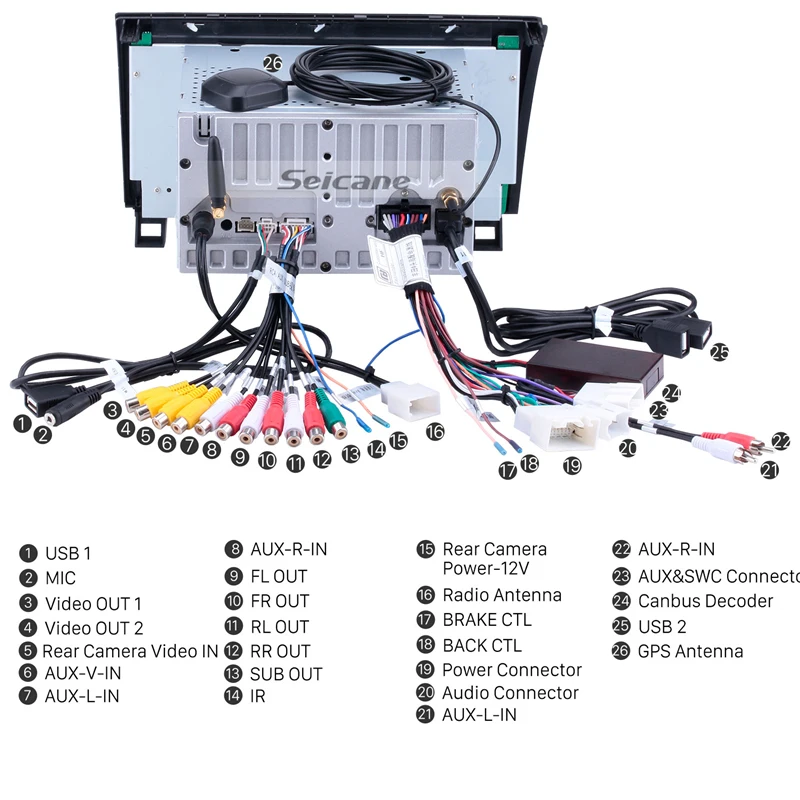 Flash Deal Seicane Android9.0 HD 9" Car 2Din Multimedia Player Radio For Toyota Sequoia Tundra 2006-2015 Head Unit Support Mirror Link Wifi 4