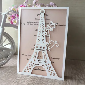 

30Pcs Romantic Wedding Party Invitation Card Delicate Carved Towel Pattern Decoration Wedding Supplier From China