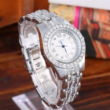 Female Clock Ladies Quartz Wrist Watch Casual Waterproof Women's Alloy Graceful Women's Watch Diamonds Rose Gold bicycle mounted waterproof shockproof mini aluminium alloy luminous clock watch gold silver
