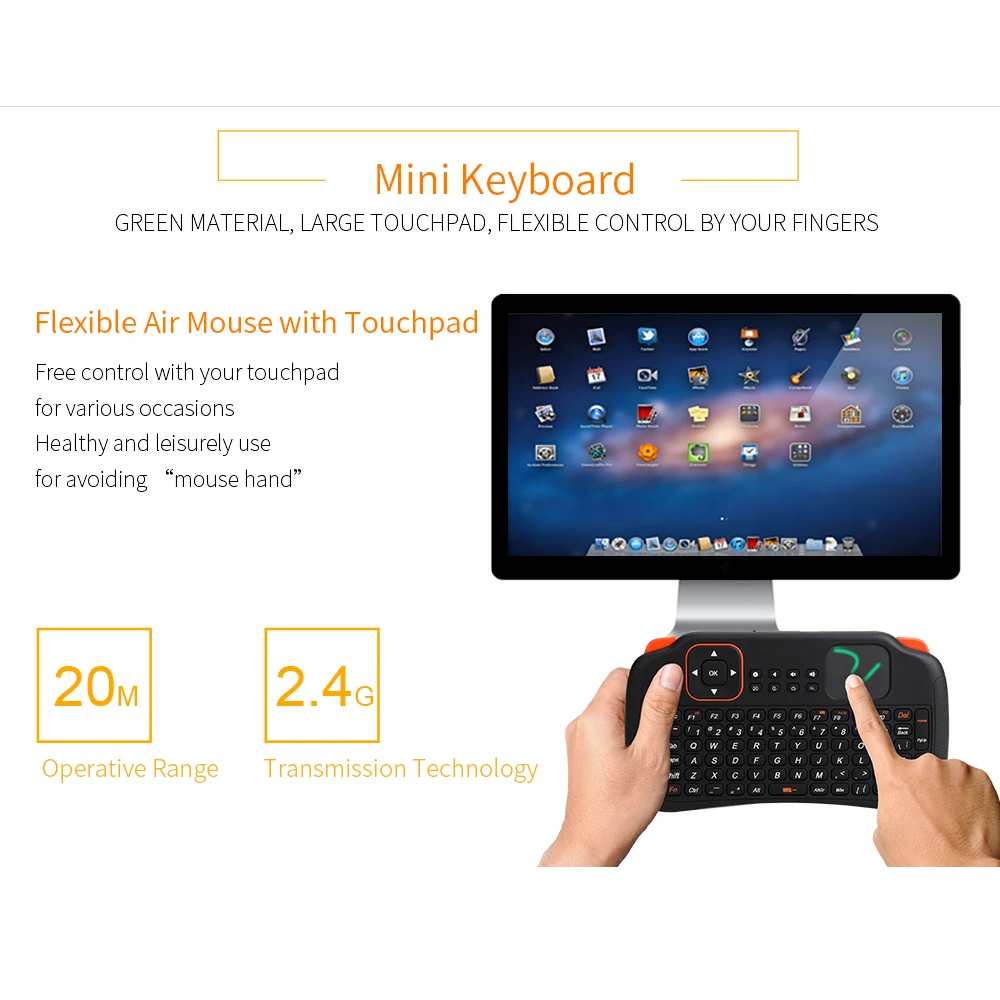 Игровая клавиатура с тачпадом 2,4G 83 клавиши Мини Fly mouse Пульт дистанционного управления Беспроводная клавиатура для samsung LG Android Tv Box ноутбука
