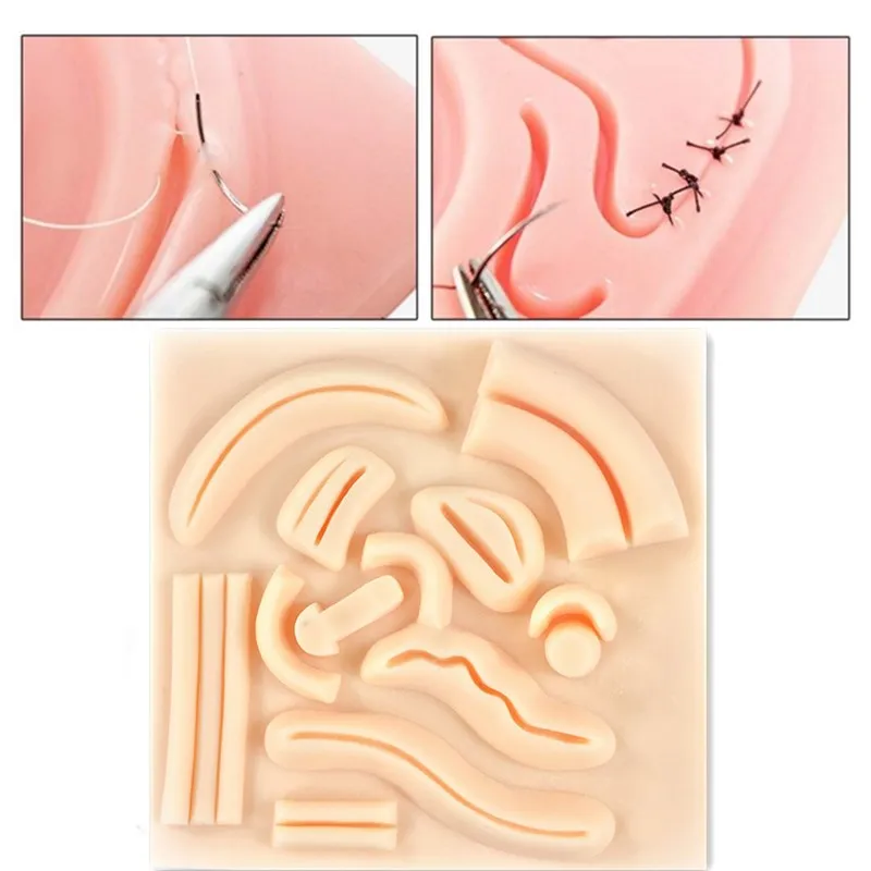 Лапароскопический моделирование сшивание 3D Силиконовый модуль хирургическая тренировка кожи Pad мягкие реалистичные для демонстрационная