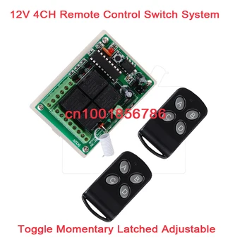 

Free shipping 12V 4ch Momentary Toggle Latched RF Wireless Remote Control Switch System Receiver &2 TransmitterLED SMD ON OFF