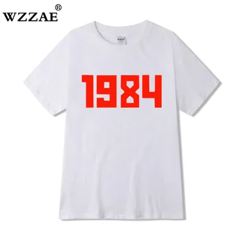 

2019 Brand New 1984 Red Letters Print Men Women Tshirts Casual Cotton Hipster Funny t shirt For Unisex Hip Hop Tops Tee