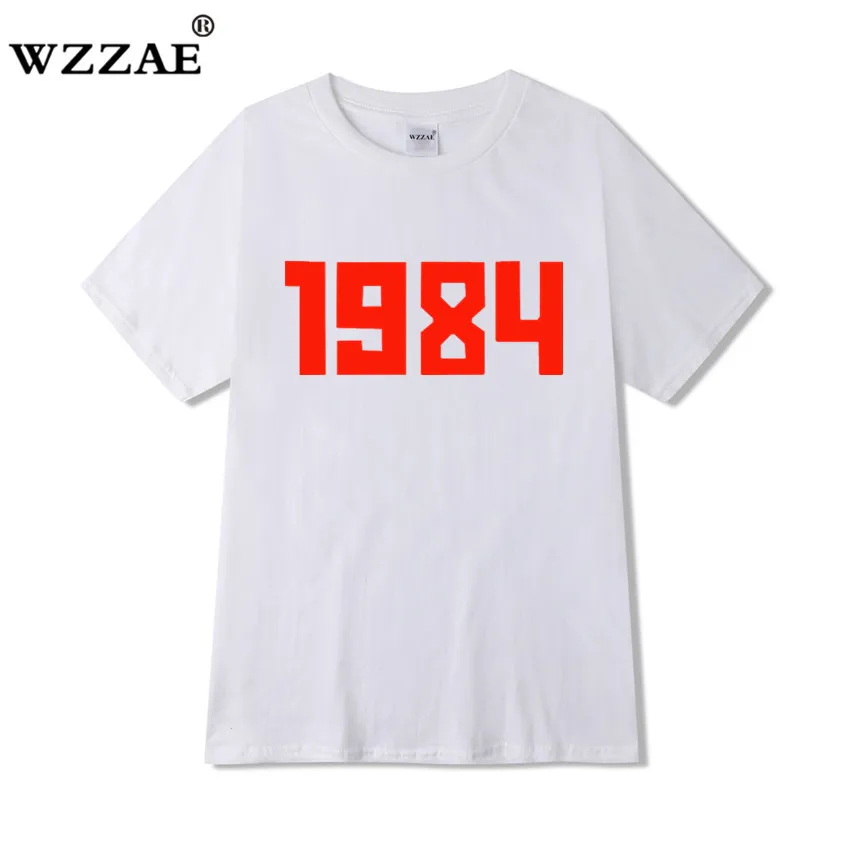 2021 абсолютно новый 1984 красного цвета с принтом в виде букв для мальчиков футболки