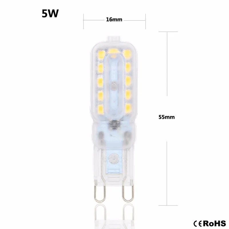 Новый G9 LED 3 Вт 5 Вт AC 110 В 120 В 220 В 230 В 240 В G9 лампа светодиодные лампы SMD 2835 G9 свет заменить 30/50 Вт галогенная лампа 10 шт./лот