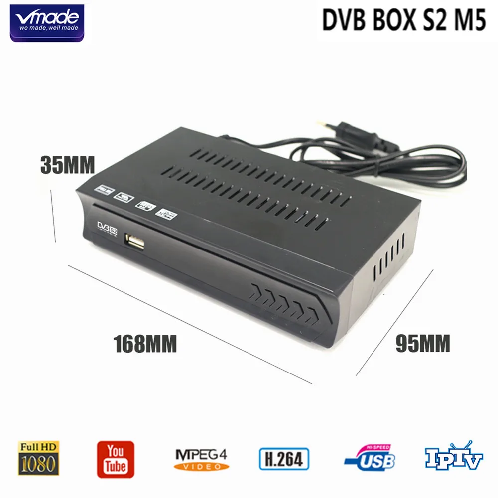 

DVB-S2 Full HD 1080P Digital Satellite TV Receiver Support AC3 Bisskey Cccam IPTV Stardard Set-Top Box Hot Sale Russia / Spain