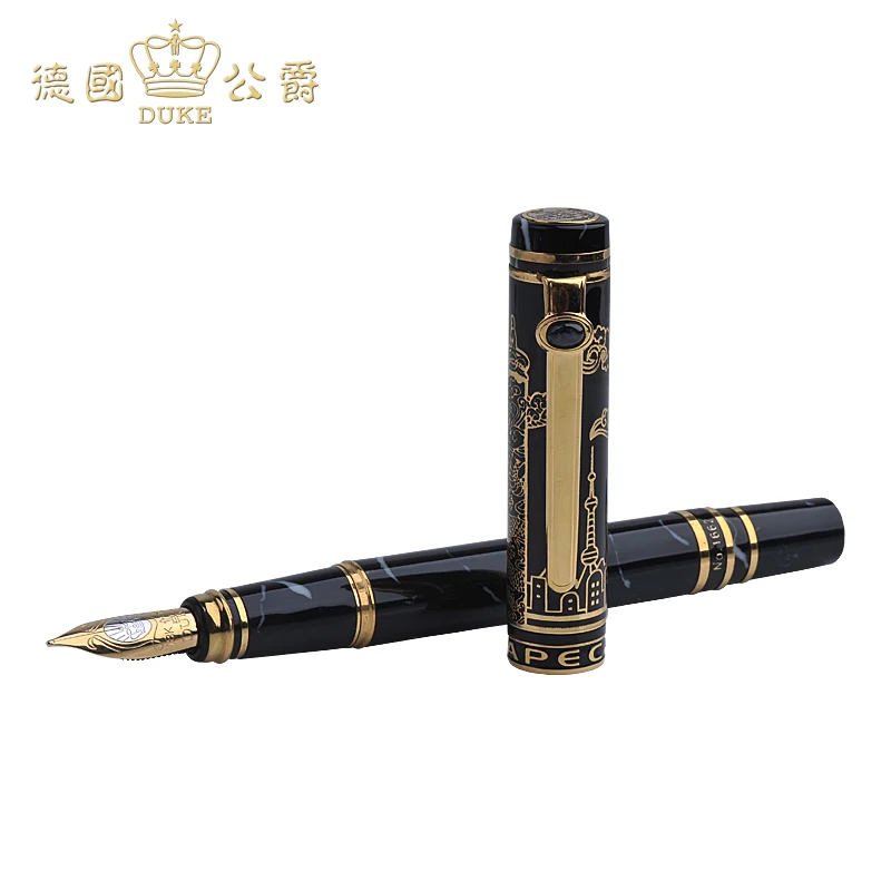 Luxury 18k Gold Pen Germany Duke 0.5mm Writing Point Fountain Pen High