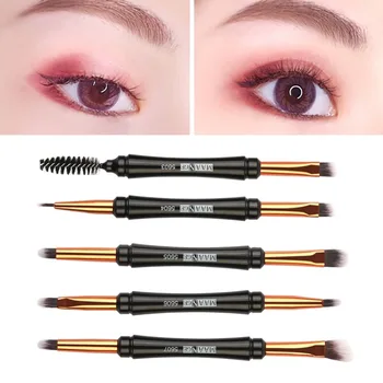 

1Pcs Makeup Eyebrow Brush Double Head Synthetic Hair Precise Eyeliner Brush Cosmetics Tools pincel Hot !