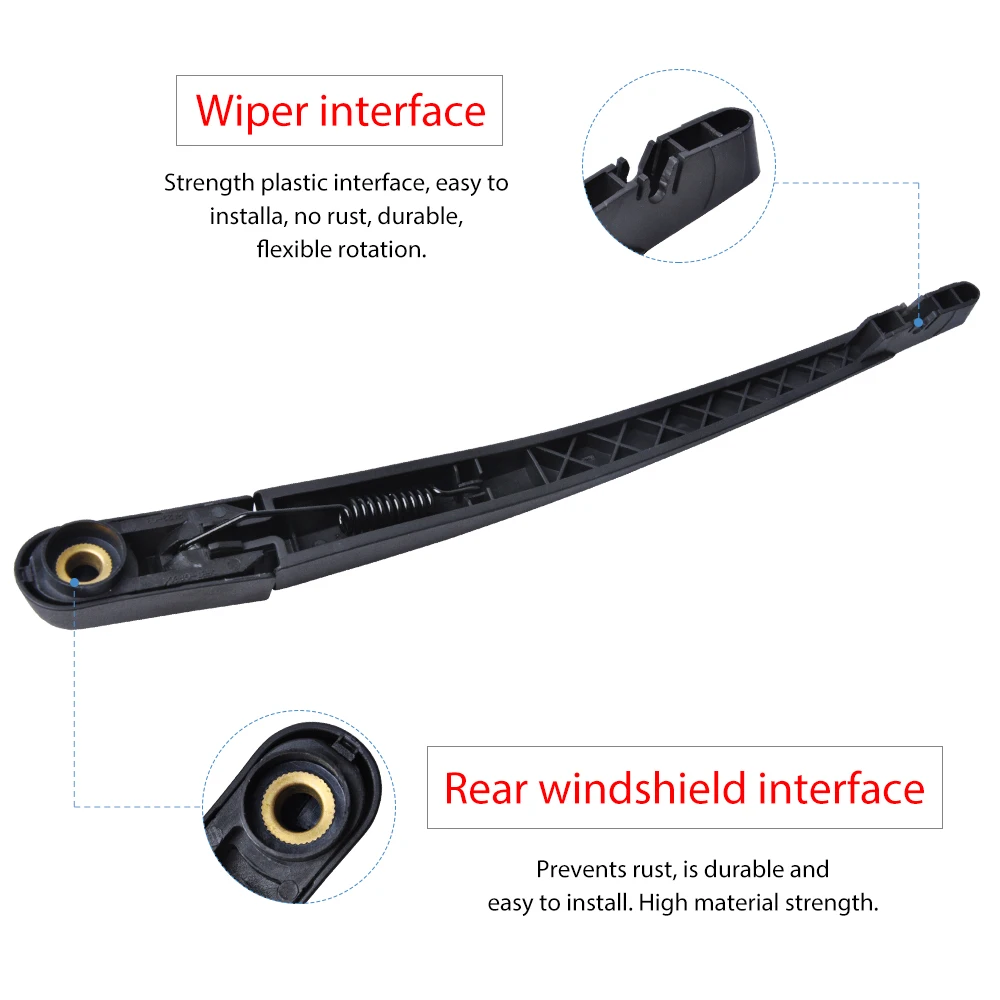 Rear Wiper Arm Blade, for Fiat Grande Punto 2005-2019-OGE Back Windscreen Wiper Assembly Replacement-Natural Rubber auto parts Rear Wiper Arm Blade, for Fiat Grande Punto 2005-2019-OGE Back Windscreen Wiper Assembly Replacement-Natural Rubber auto parts
