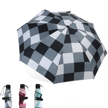 

Mini Pocket Umbrella Rain Women Parasol Windproof Compact Lattice Folding Sun Umbrella Men Light Female Plegable Paraguas
