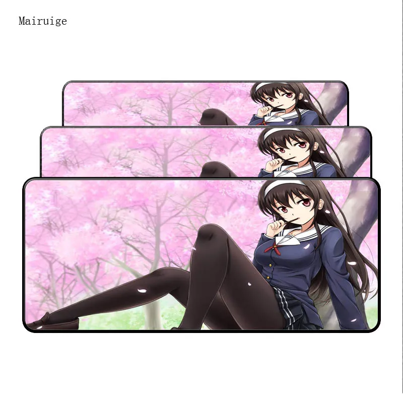 Mairuige Anime Girl Large mouse pad Anti-slip Natural Rubber PC Computer Gaming mousepad Desk Mat f