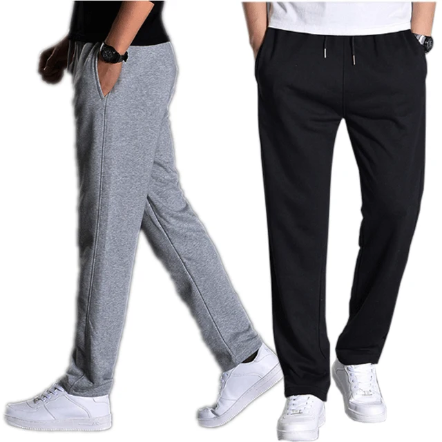 US $9.90 Spring Summer Men Casual Pants Loose Sweatpants Men Basic Trousers Tracksuit Bottoms Sportswear Sol