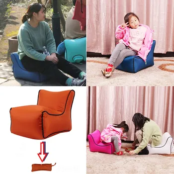 

Hot Sales Easy-Taking Solid Color Inflatable Air Lounger Lazy Couch Chair Sofa Bag Outdoor Party Camping Travel Convenient 50x35