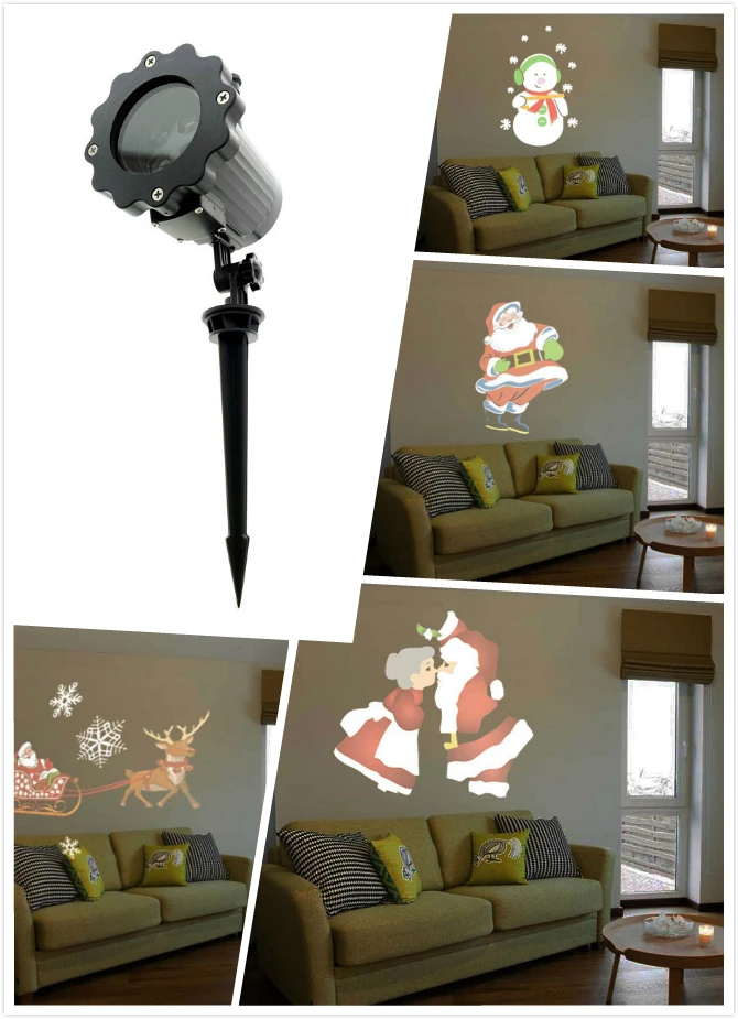 

4 card dynamic LED projector Animation projection distance Christmas Halloween Laser Outdoor Waterproof snowflake Lawn Lights
