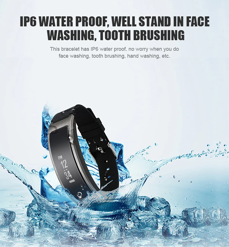 2017 New Model Smart Fitness Bracelet watch Wristband Miband OLED Touchpad Sleep Monitor Heart Rate I8