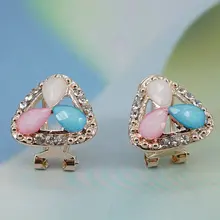 FADJOLLYS Luxury crystal star stud earrings for women accessories Trendy wholesale Girl Jewelry Earring Ear clip