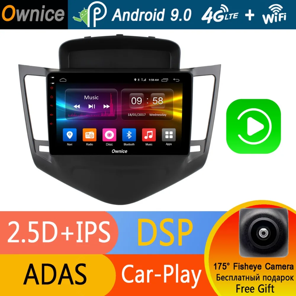 9&quot IPS Android 9.0 Car DVD for chevrolet cruze 2009 2010 2011 2012 2013 2014 Radio GPS Navigation Player DAB DSP CarPlay | Автомобили