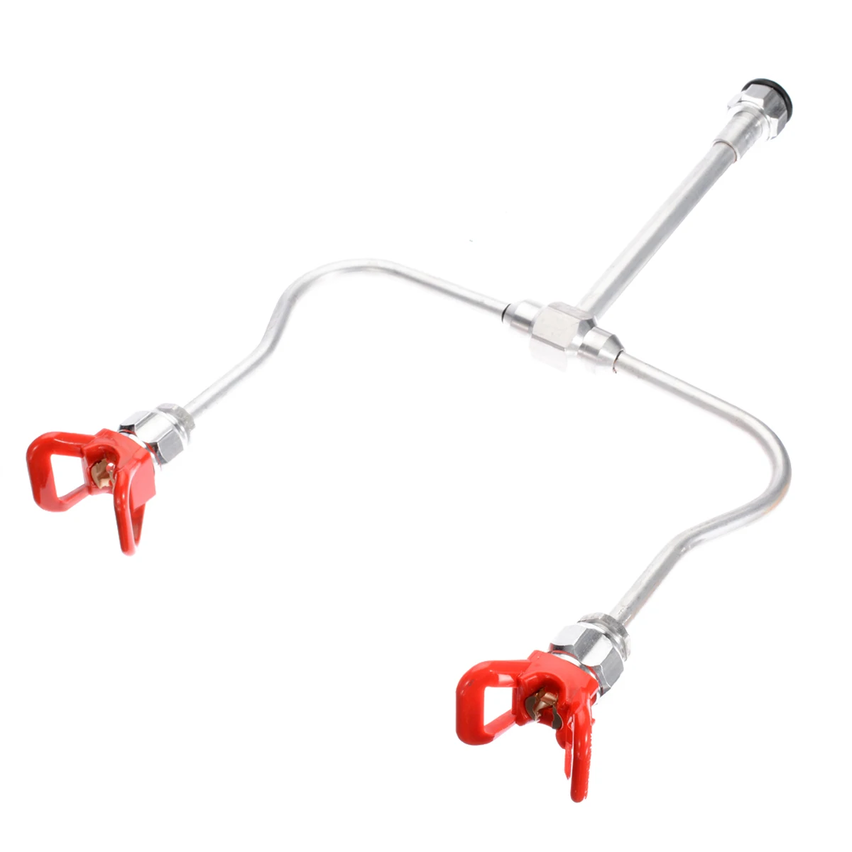 Airless Paint Spray Gun Extension Pole with Double Nozzle Head Metal Airless Paint Spray Powerful Professional Tools