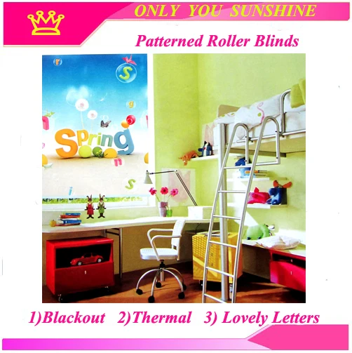 

Free Shipping! THERMAL WINDOW LOVELY LETTERS PATTERNED ROLLER BLIND SHADE BLOCK SUN 200CM DROP---MADE TO MEASURE