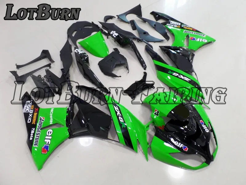 

Green Fairing Kit Fit For Kawasaki ZX6R 636 ZX-6R 2009 - 2012 09 - 12 Fairings Custom Made Motorcycle Bodywork Injection