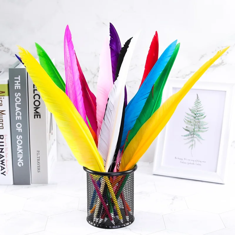

1Pcs Retro Style Feather Pattern Plastic Ballpoint Pen 0.7mm Black Ink Ball Pen Office School Supply Student Gift