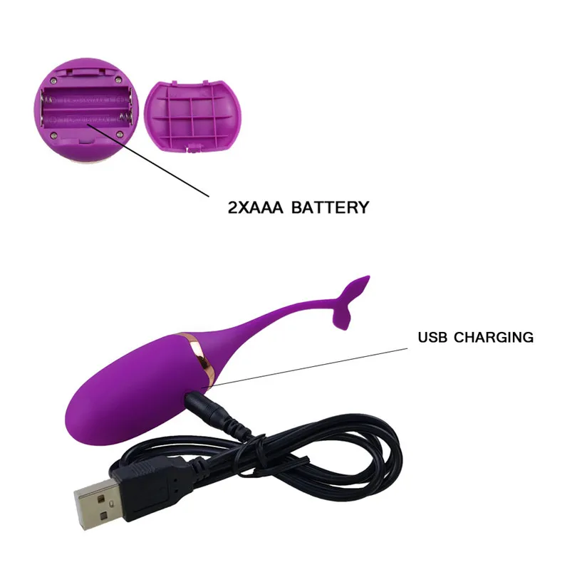 Sex Toys Vagina Balls USB Charging Wireless Control Small Whale Jumping Egg G point Vibration Masturbation Fish Tail (6)