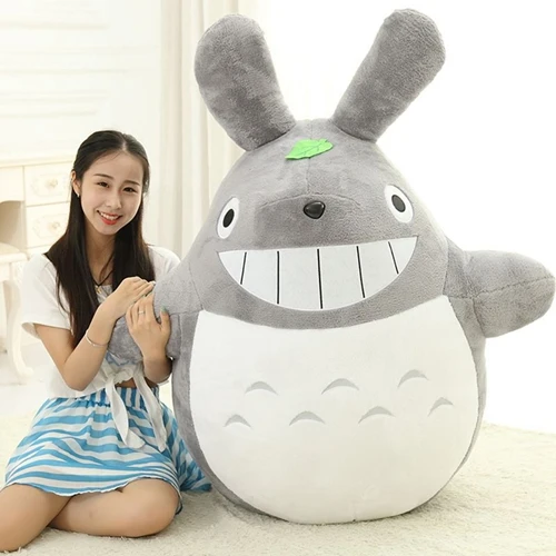 Dorimytrader 180cm Pop Biggest Anime Totoro Plush Toy 71'' Jumbo Stuffed Soft Cartoon Kids Doll Pillow Child and Adult