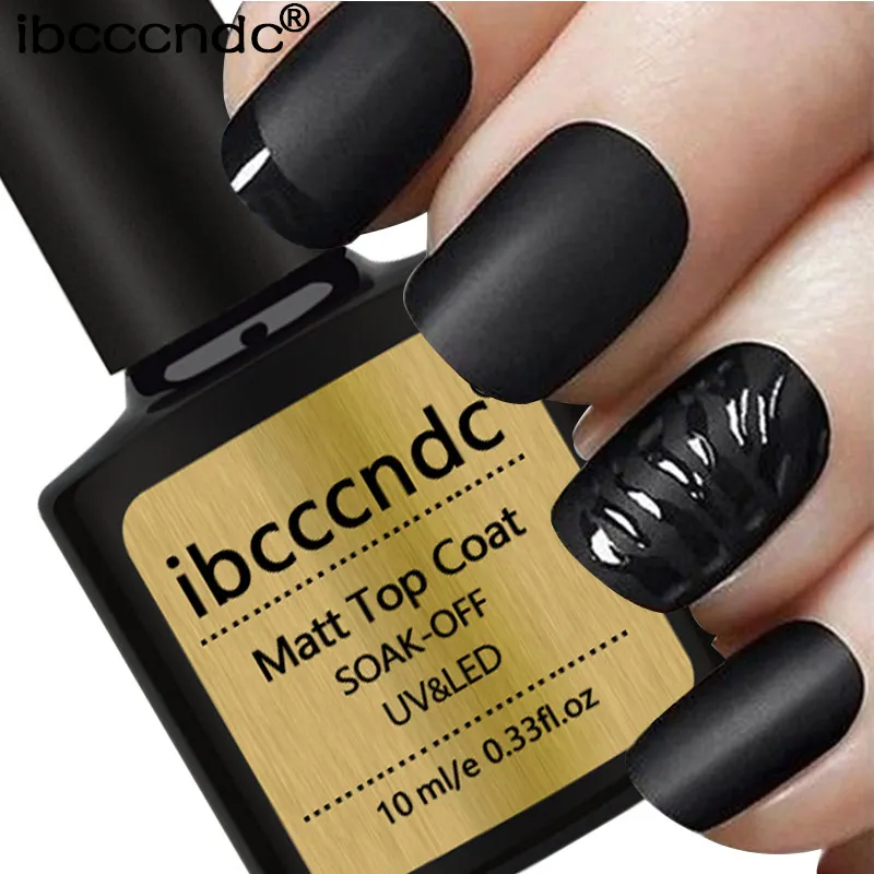 

New 10ml Lasting Matt Top Coat Primer Nail Gel Polish Matte Top coat LED UV Nails Art Long Lasting Lacquer Matt Varnish Sticker