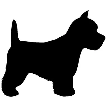 

17.8*14.8CM Westie Dog Vinyl Decal Silhouette Car Stickers Car Styling Motorcycle Accessories Black/Silver S1-1281