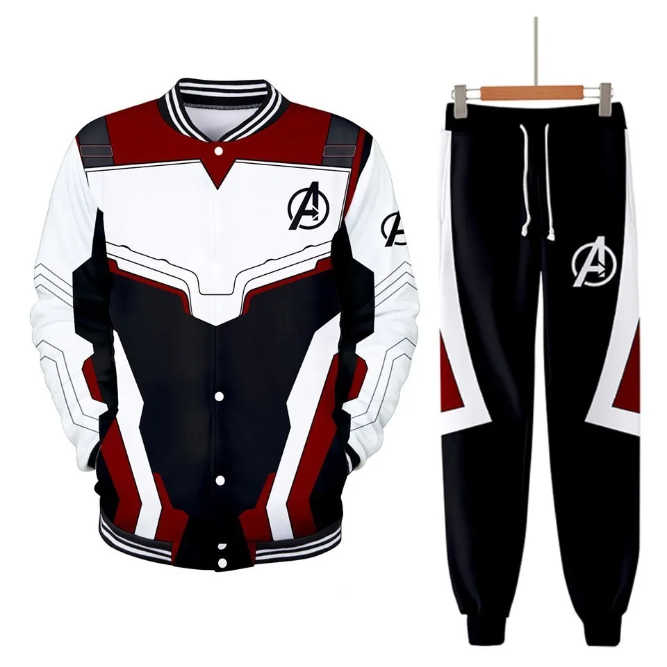 Avengers Endgame Quantum Realm Sweatshirt Jacket Advanced Tech Hoodie Cosplay Costumes superhero T-Shirts Iron Man Hoodies Pant