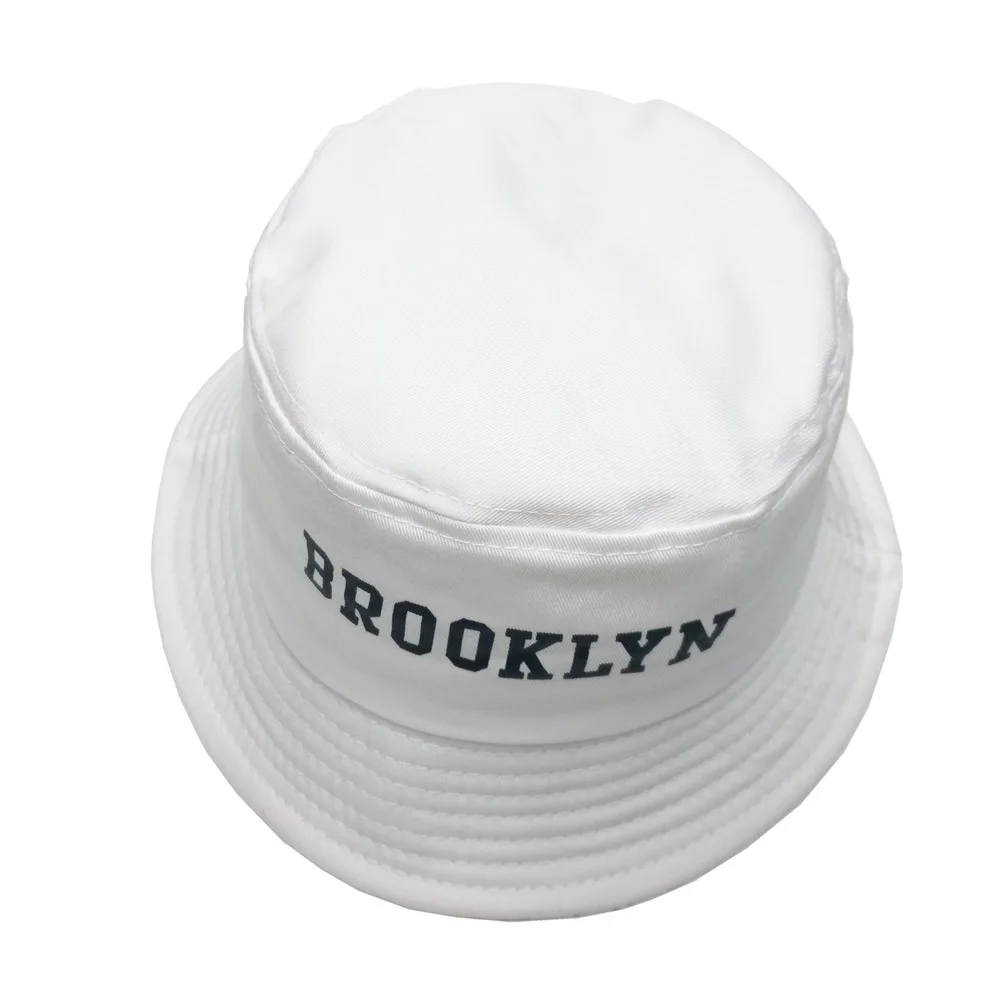 Minhui 2016 جديد الأزياء BROOKLIN دلو قبعة الأبيض بنما الصيد كاب الرجال والنساء بوب صياد القبعات قبعات