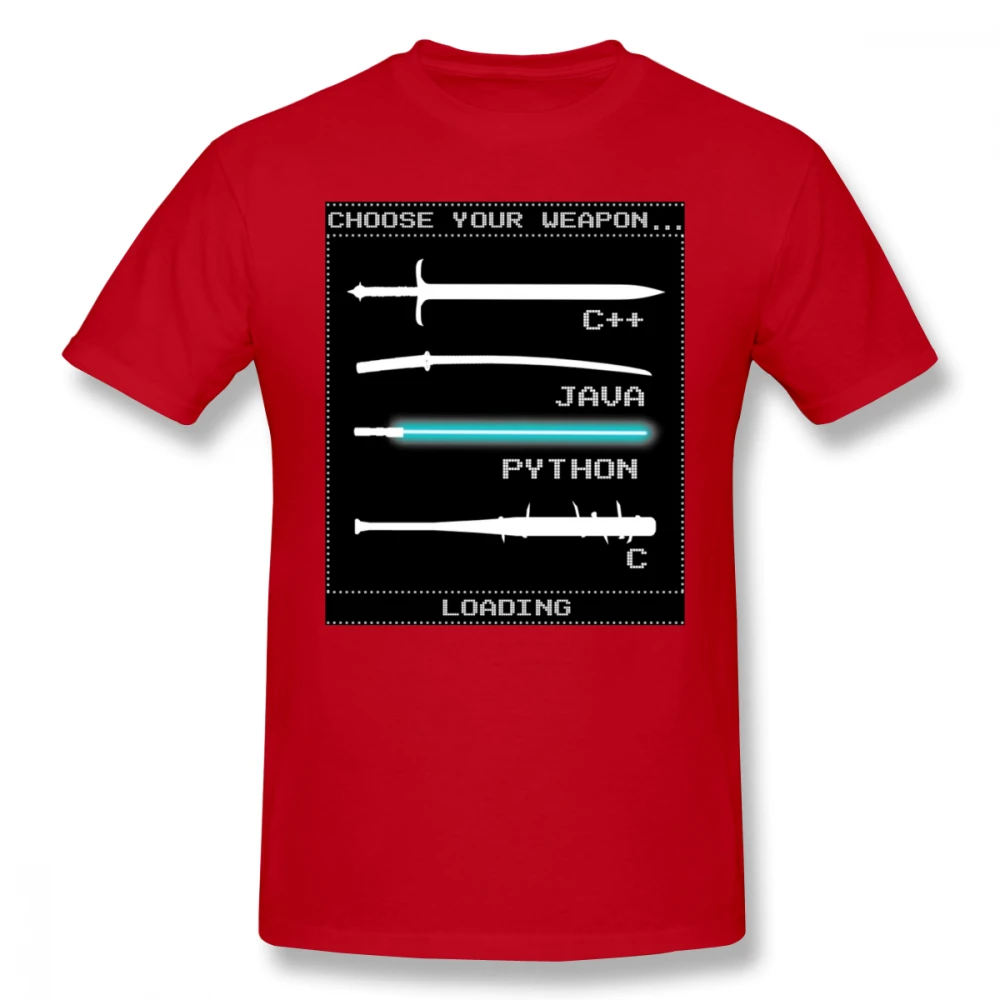 Программист футболка программиста хлопковая графическая футболка с короткими рукавами 4xl Повседневная мужская Милая футболка - Цвет: Red