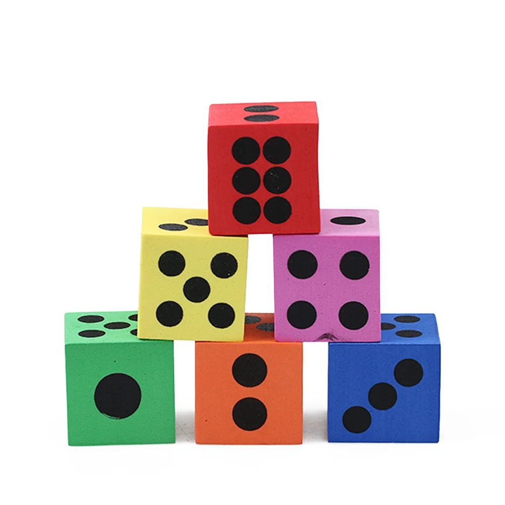 

2 Pcs Soft Foam Dot Maths Dice Baby Toys Multicolor Cute Mini Soft Maths Learning Resources Learning Educational Math Toys