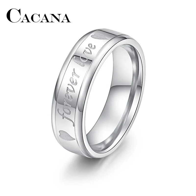 Классические кольца из нержавеющей стали для женщин, двойные кольца Forever Love для помолвки, модные ювелирные кольца для мужчин, вечерние, свадебные