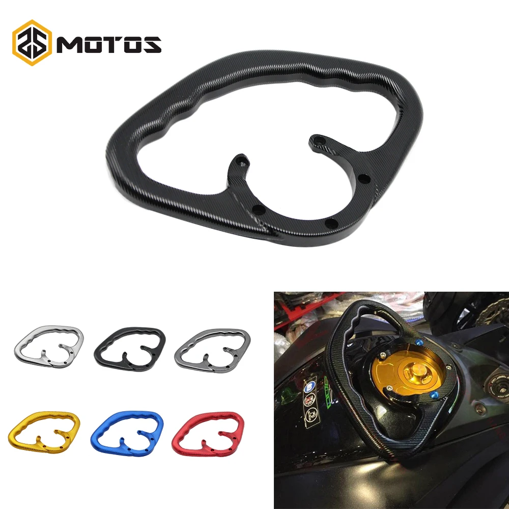 

ZS MOTOS Motorcycle CNC Handrail Handgrips Passenger Handles Armrest Safety Tank Grab Bar For Yamaha YZF R6 R3 R25 R15 TMAX530