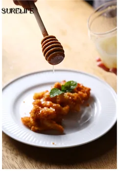 

100 pcs 8 cm/10.4 cm Mini Wooden Honey Dippers Stirrer honey Spoon Stick Wedding Favors Honey Tools